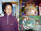 306 Jharkot Gompa, Young Boy, Wheel Of Life Painting I met a 13-year-old boy at the Jharkot Gompa, who showed me around. The Wheel Of Life painting was once again at the entrance.